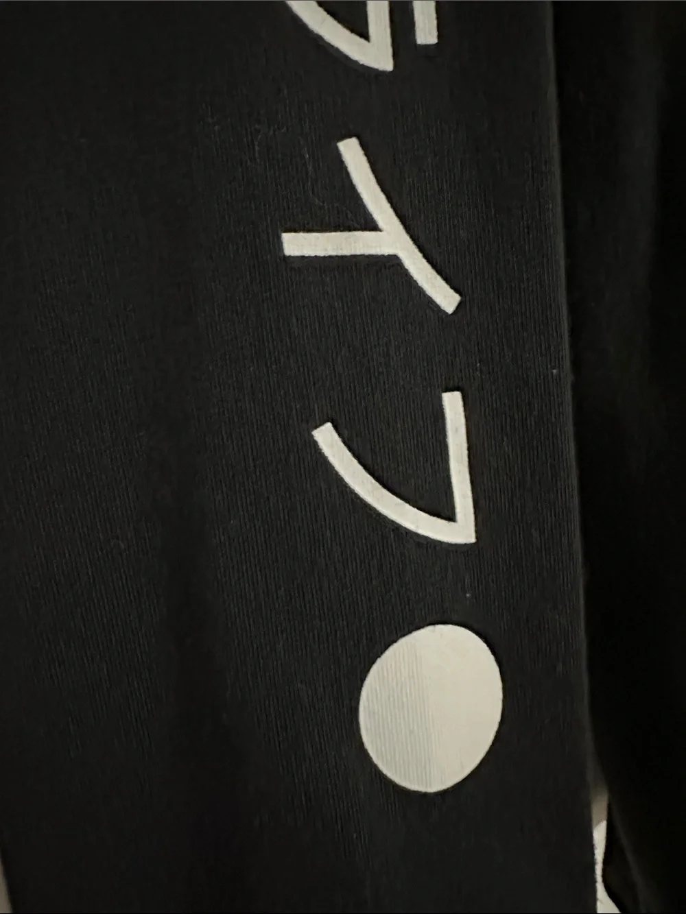 adidas Black Long Sleeve Tee with White Script